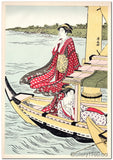 Kiyonaga | Pleasure Boating Under the Azuma Bridge (Triptych)