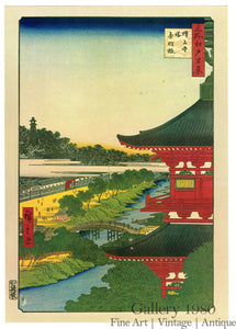 Hiroshige | The Pagoda of Zōjōji Temple and Akabane
