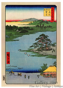 Hiroshige |  "Robe-Hanging Pine" at Senzoku no ike